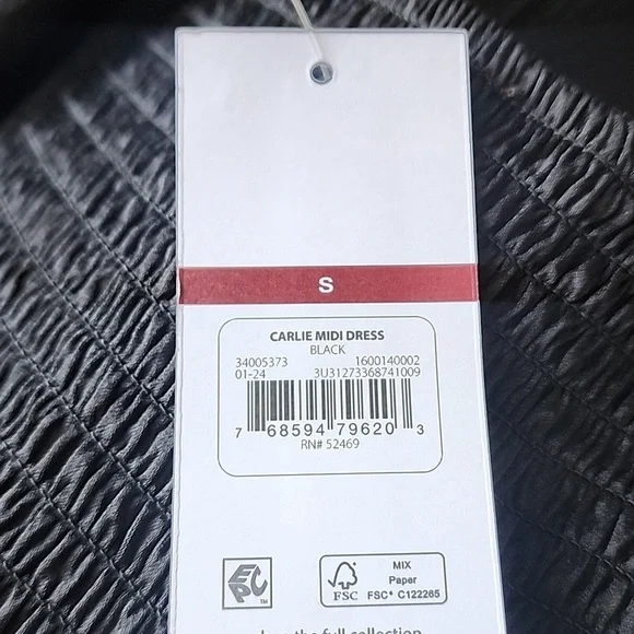 Sofia Vergara Women's NWT 'Carlie' Black Midi Dress. Size S - Picture 8 of 11